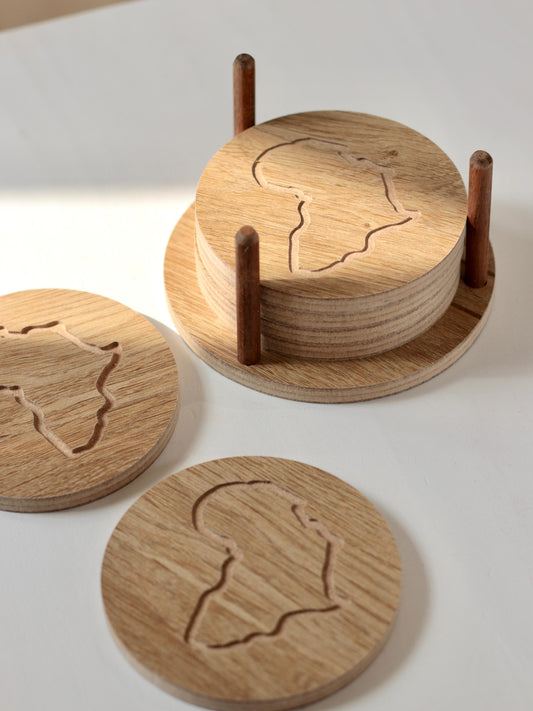 Africa Outline Coaster Set