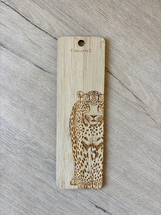 African Leopard Bamboo Bookmark