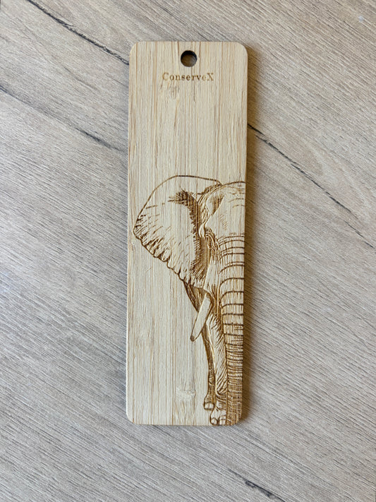 African Elephant Bamboo Bookmark